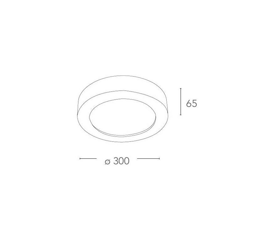 Plafoniera GABRIEL Rotonda Led(E27) 30 cm In Gesso
