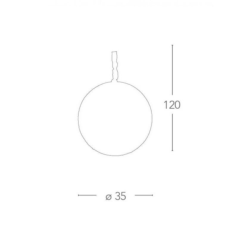 Lampadario PLANET a Sospensione 5 luci Led(G9) 120x35 cm In Metallo e Cristallo