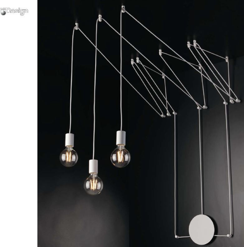 Plafoniera HABITAT 3 Luci Led (E27) 500 cm In Metallo