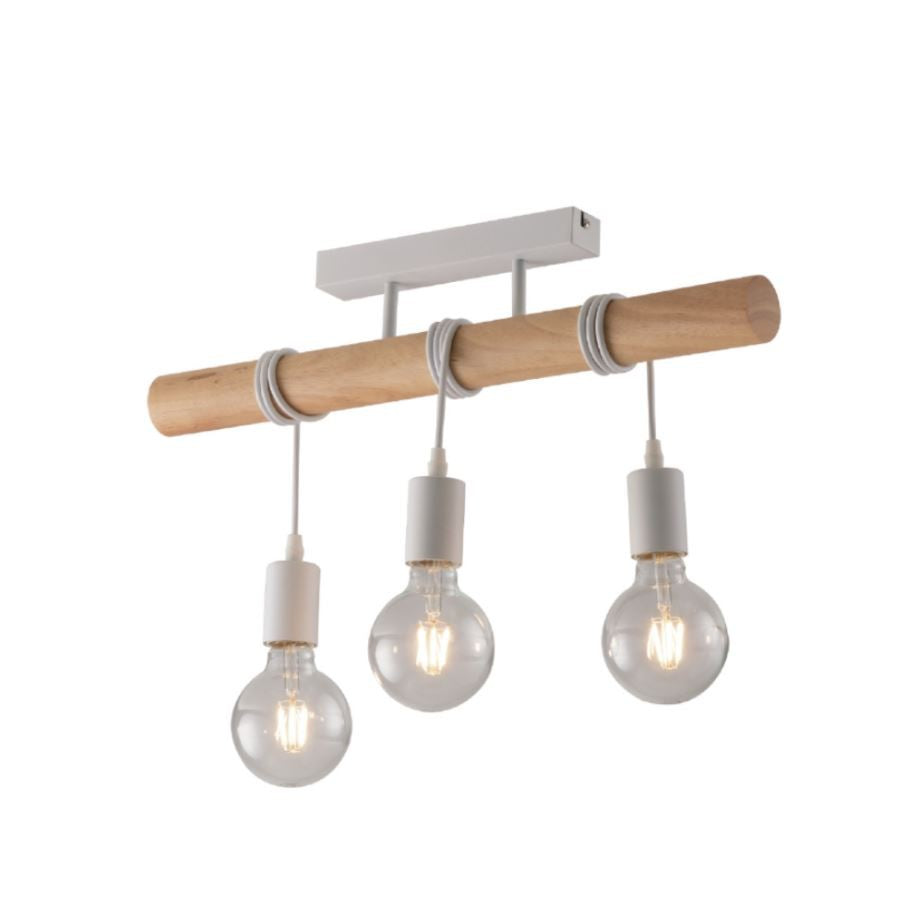 Plafoniera ARIZONA 3 Luci Led (E27) 55 cm In Legno