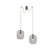 Lampadario NEREIDE 2 luci (E27) 250 cm In Vetro