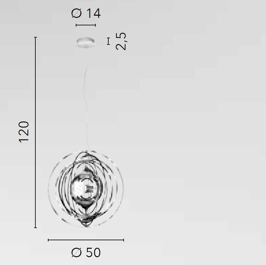 CLUB Pendant Lamp Led (E27) 50 cm In Metal