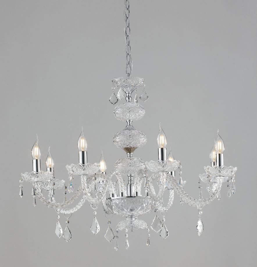 Chandelier INCANTO Led(E14) 8 Lights 83 cm in Glass