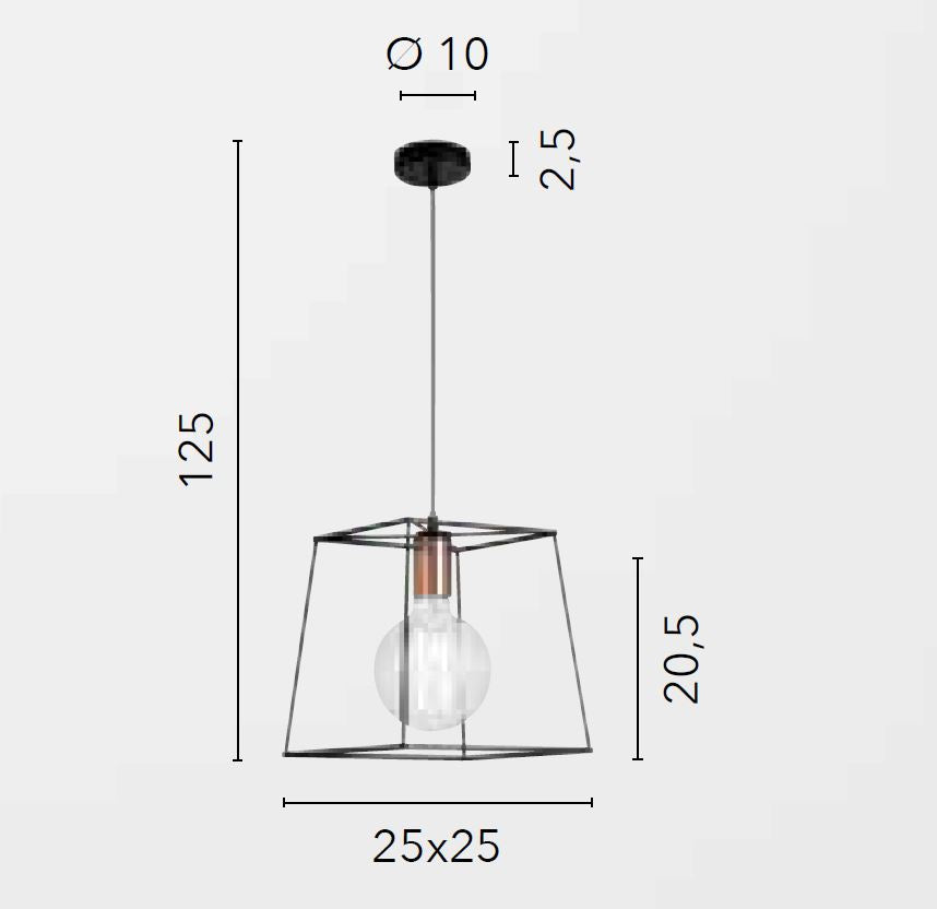 HARLEM Pendant Lamp Led (E27) 25 cm In Metal