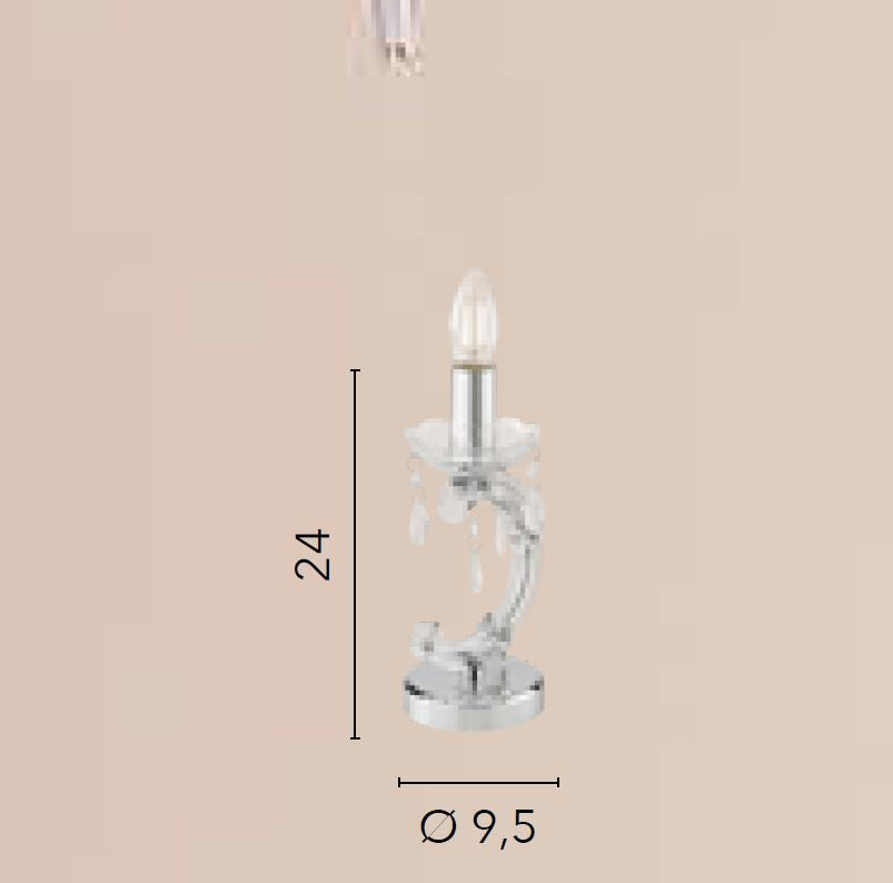 HOUSTON Led Lamp (E14) 24 cm In Acrylic