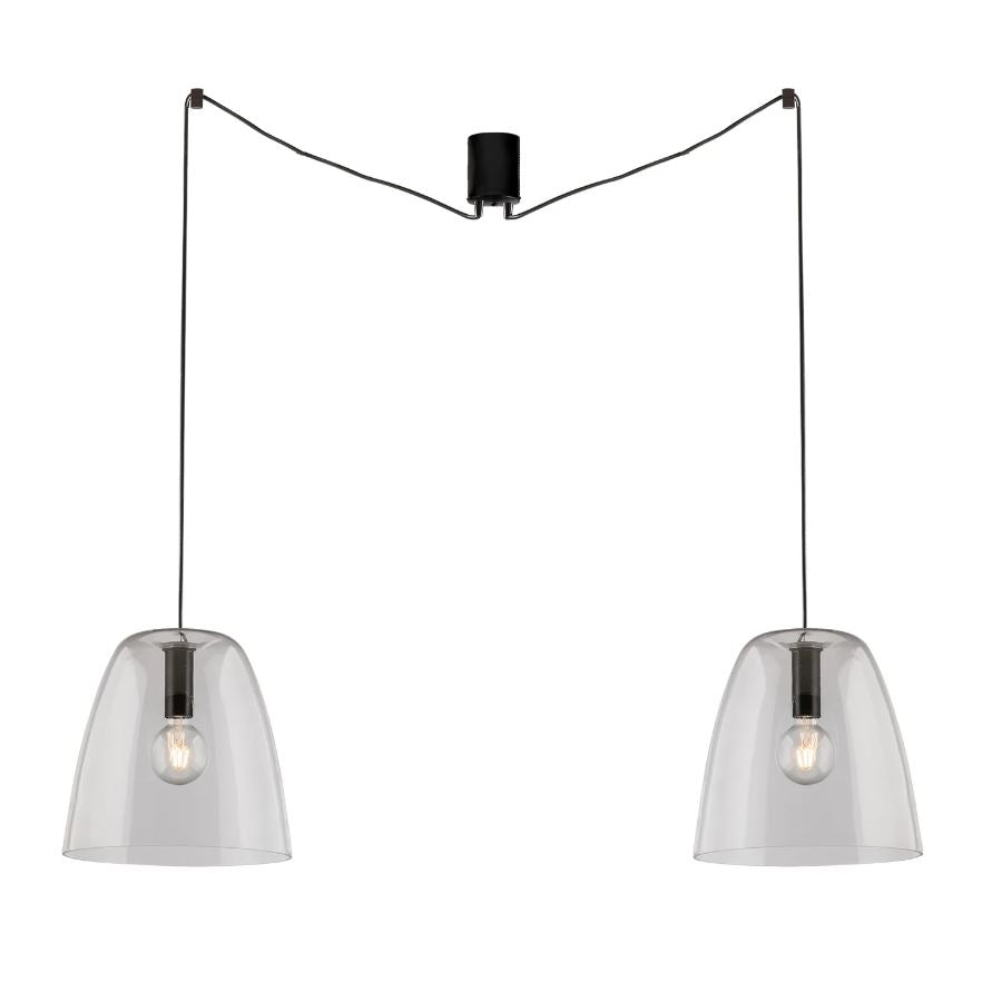 ARES Pendant Chandelier 2 Lights Led (E27) 250 cm in Glass