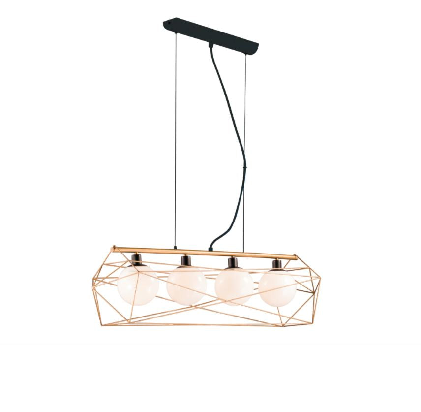 ABRAXAS Pendant Lamp 4 LED Lights 29.5 cm In Metal