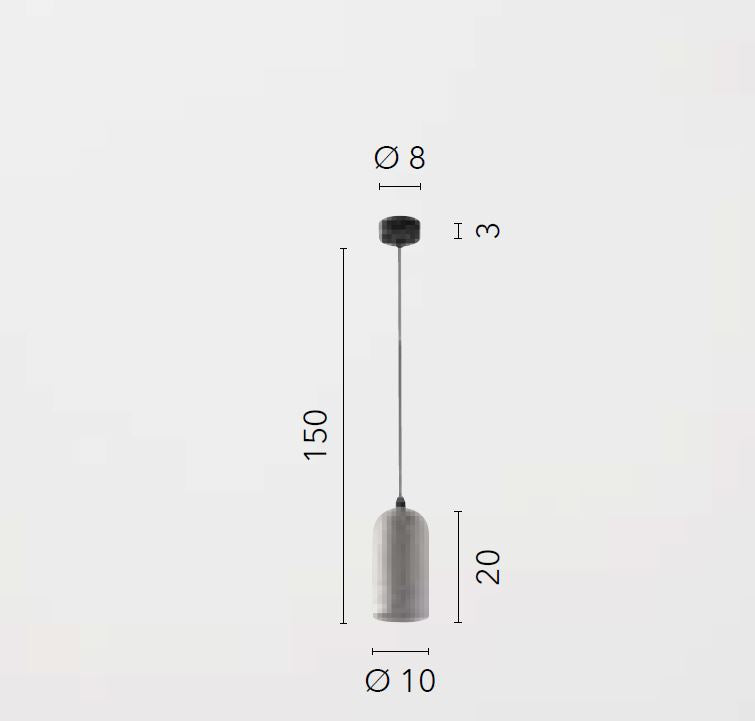 ANDO Pendant Lamp Led(E27) 120cm In Cement