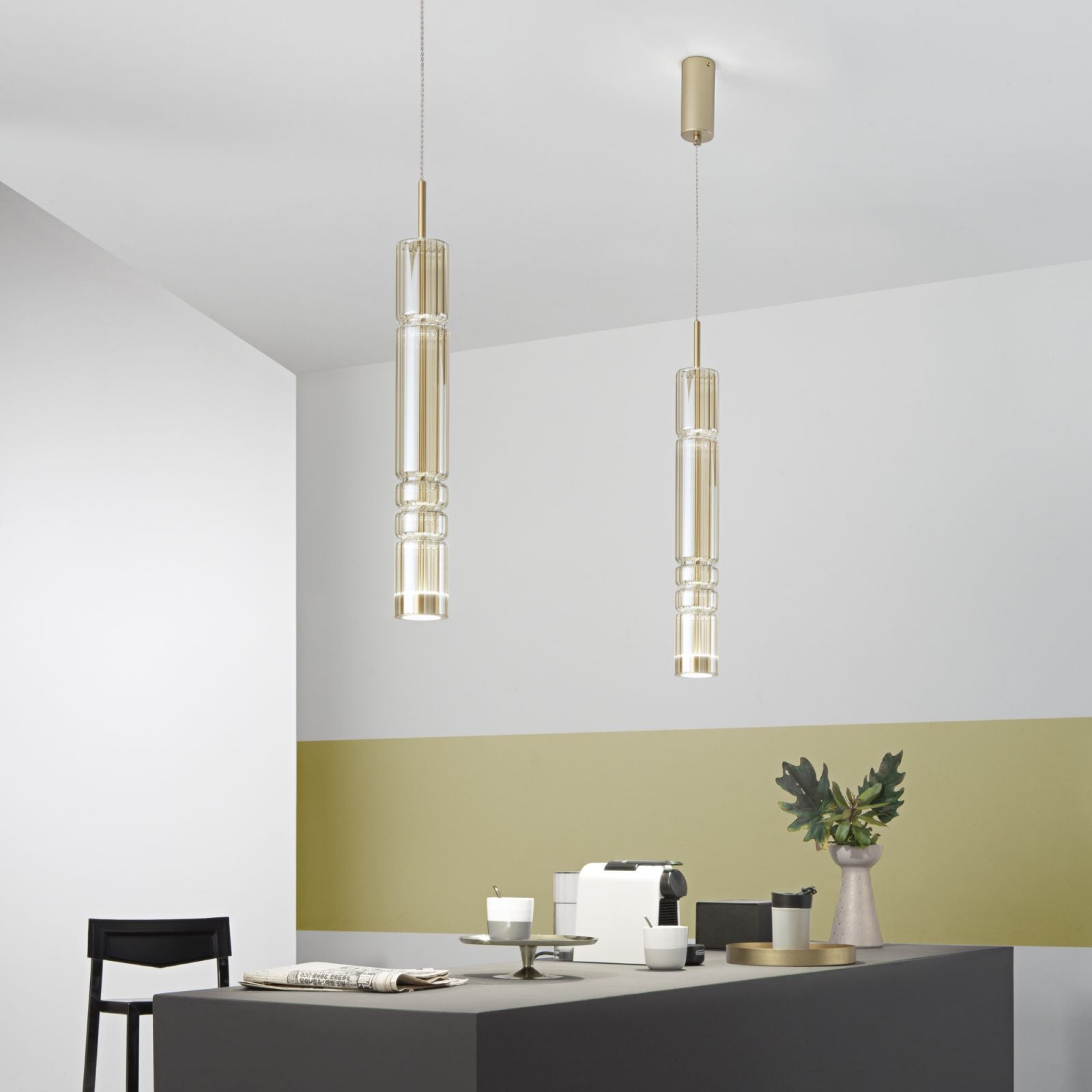 Lampada CROOKES Led 230 cm 8W In Vetro e Metallo