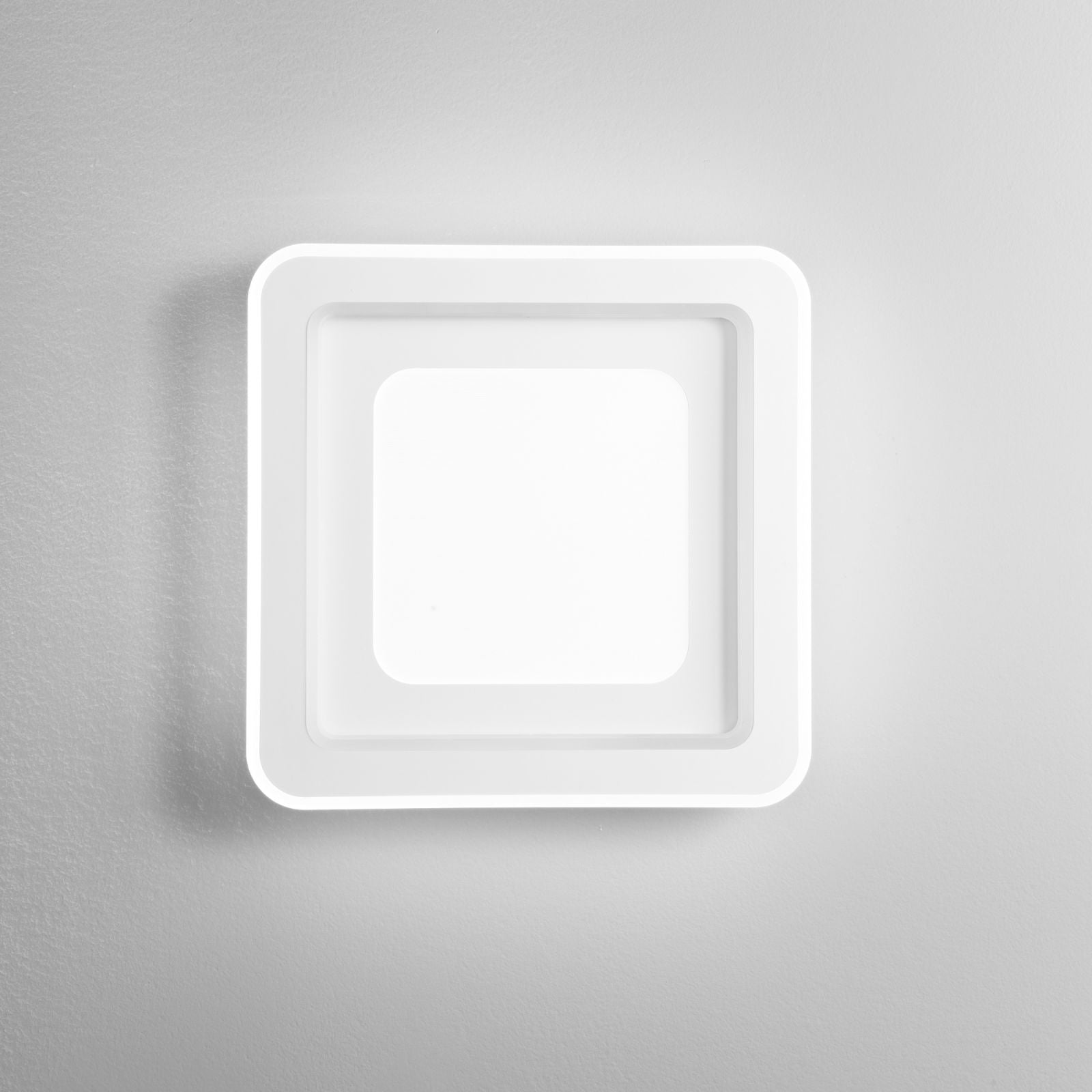 Plafoniera DYGITAL CCT/RGB Quadrata 48 cm In Metallo e Acrilico