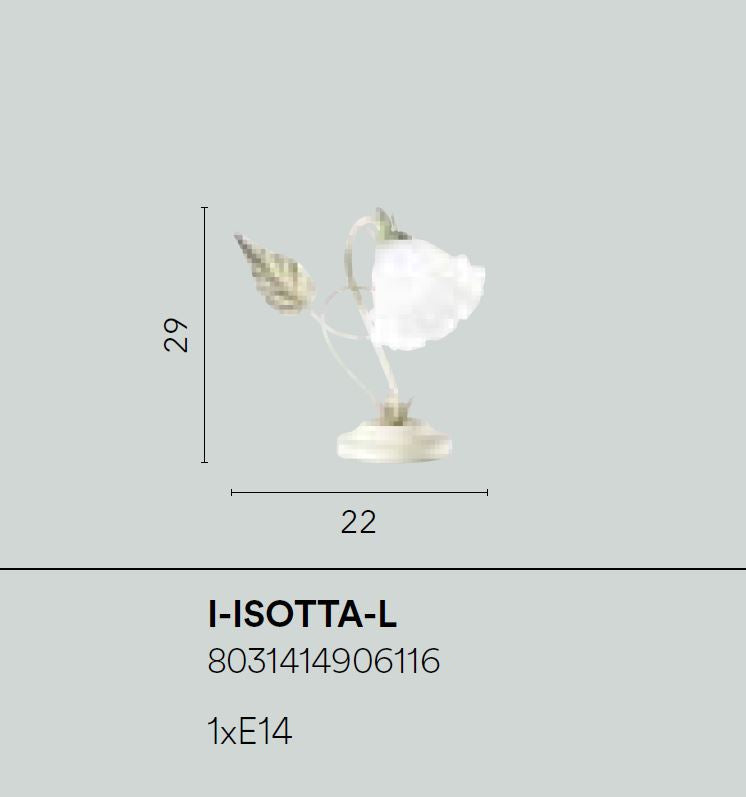 Abatjour ISOTTA Led(E14) 29 cm In Metallo