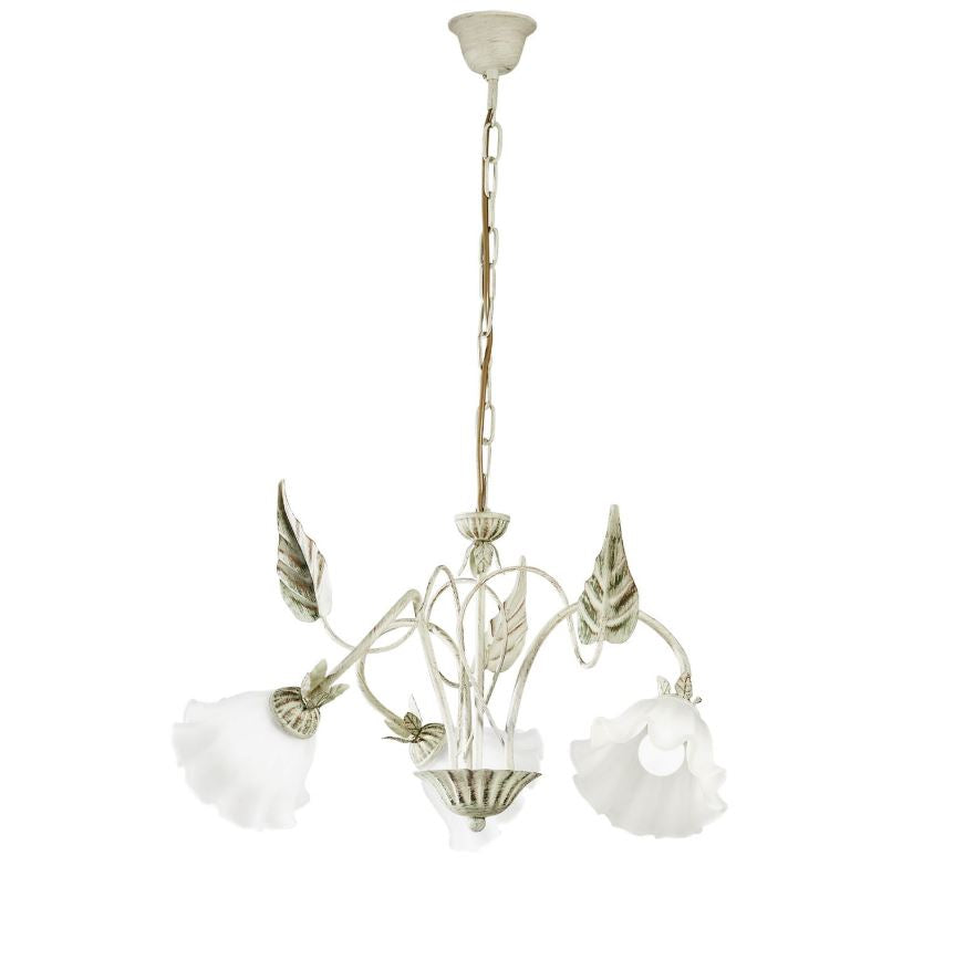 Lampadario ISOTTA a Sospensione 3 luci Led(E14) 80x60 cm In Metallo