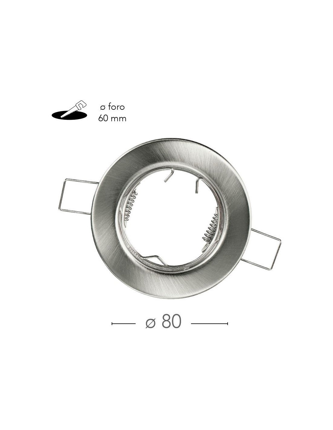 Faretto REFLEX rotondo 8 cm da incasso in metallo