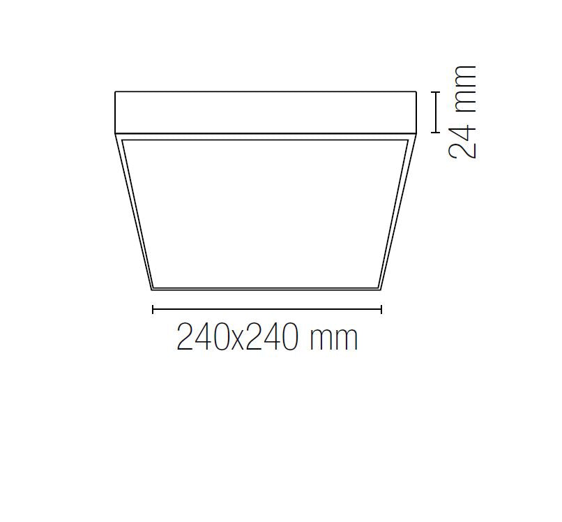 DOMO Square Wall Lamp 24 cm LED 24 W In Aluminum