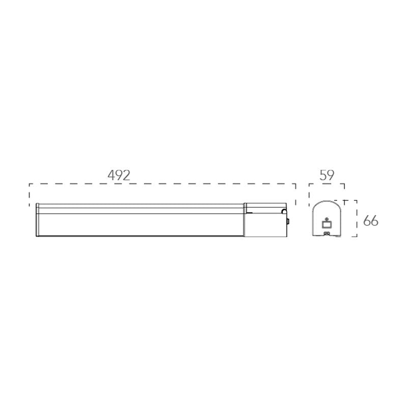 Applique PLUG 49,2 cm LED 8 W In policarbonato