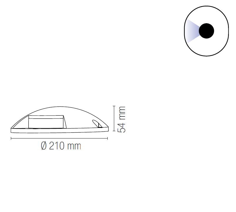 GROUND CCT 6W 21cm Aluminum Steplight