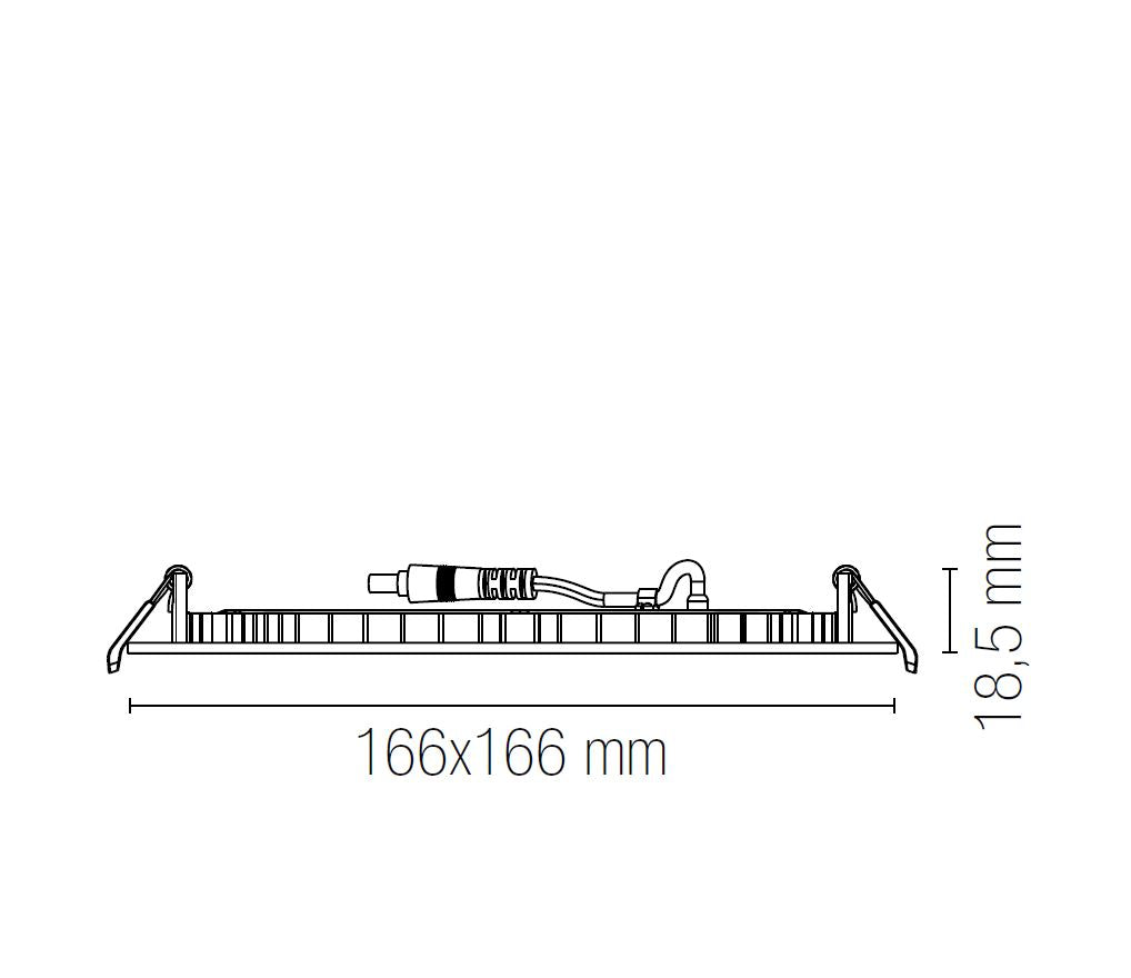 Faretto FLAP Led CCT 16,6x16,6 cm da incasso 12w bianco in alluminio