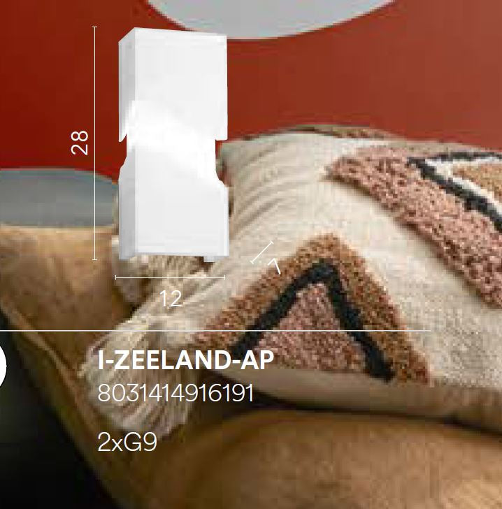 Wall light ZEELAND Led (G9) 28 cm in plaster