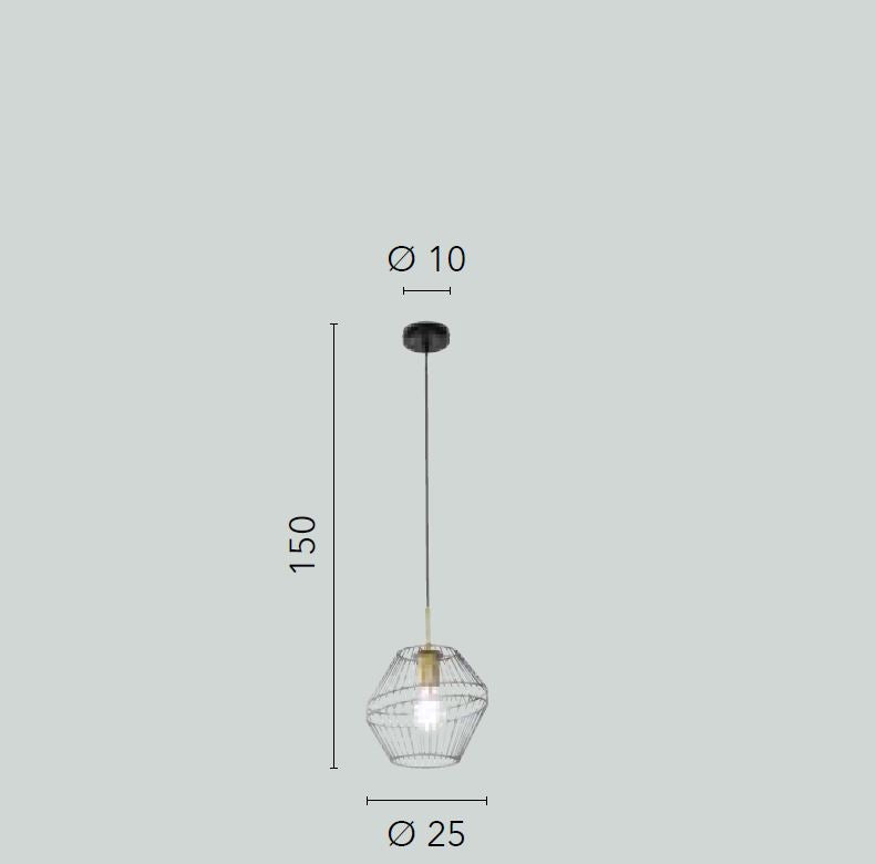 KIKO Pendant Lamp Led (E27) 25 cm In Metal