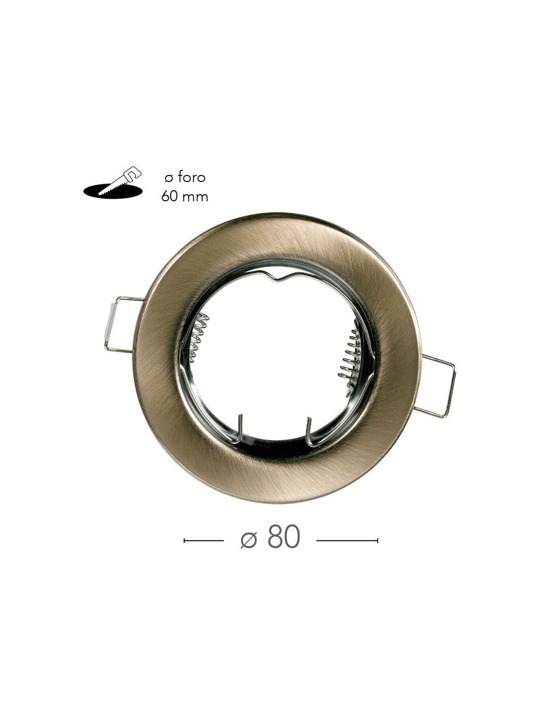 Faretto REFLEX rotondo 8 cm da incasso in metallo