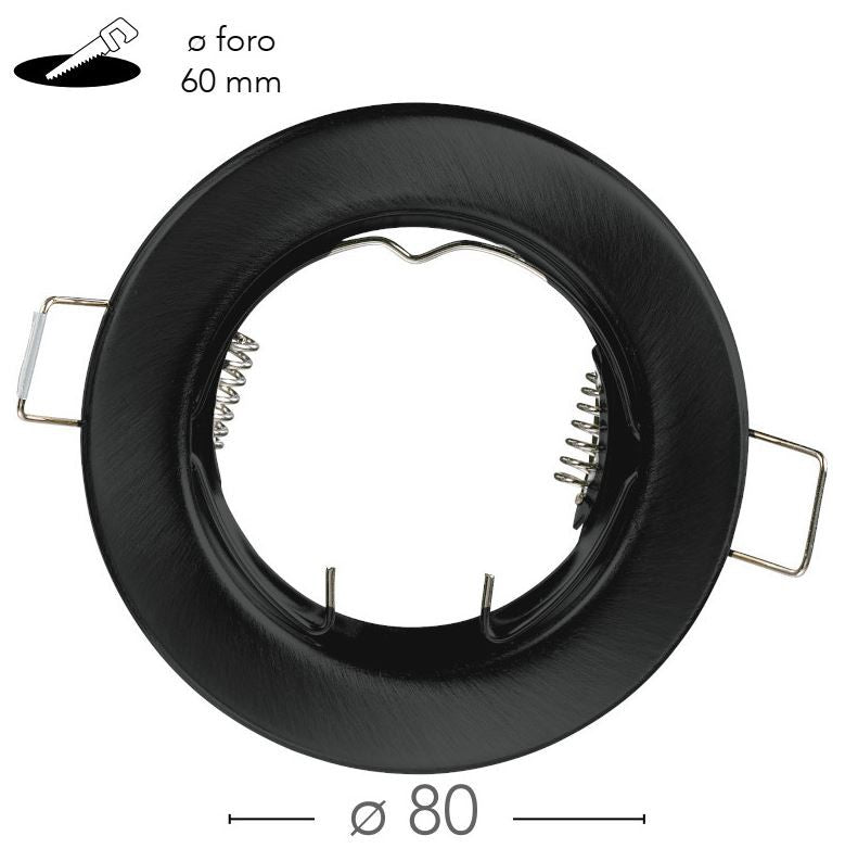 Faretto REFLEX rotondo 8 cm da incasso in metallo