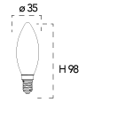 Lampadina vintage a LED attacco E14 4W