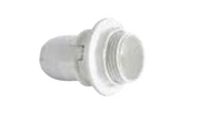 E14 PET lamp holder with half-threaded cover with ring nut