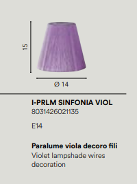 SINFONIA E14 15 cm Fabric Lampshade