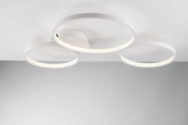 FREDY 3 Circles CCT Chandelier 60 cm 40W in Aluminum