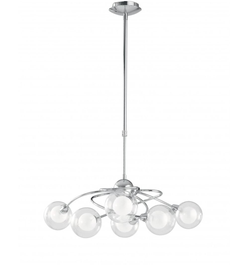 Lampadario BLOG a Sospensione 6 Led(G9) 111 cm In Alluminio
