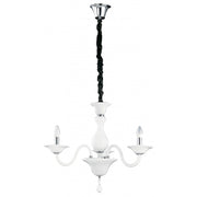 Lampadario SOFFIO a Sospensione 3 luci Led(E14) 120x66 cm In Vetro Soffiato