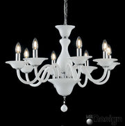 Lampadario SOFFIO a Sospensione 9 luci Led(E14) 120x71 cm In Vetro Soffiato