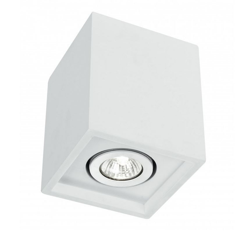Faretto SPACE Led(GU10) Quadrato 13,4 cm in Gesso