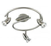 Plafoniera SUNNY 3 Faretti Led (GU10) 31,5 cm In Metallo