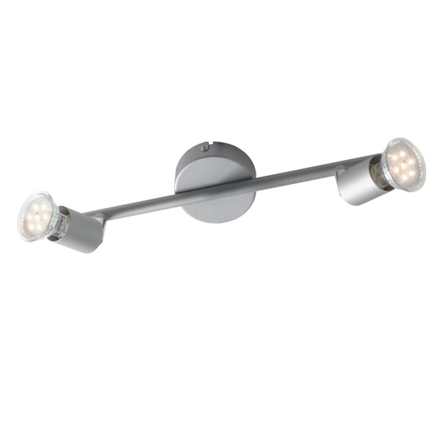 Plafoniera COOPER 2 Luci Led(GU10) 35 cm 5W in Metallo