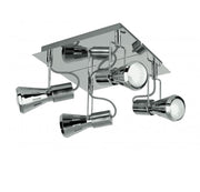 Plafoniera CADILLAC 4 Luci Led(E14) orientabili 24 cm in Metallo