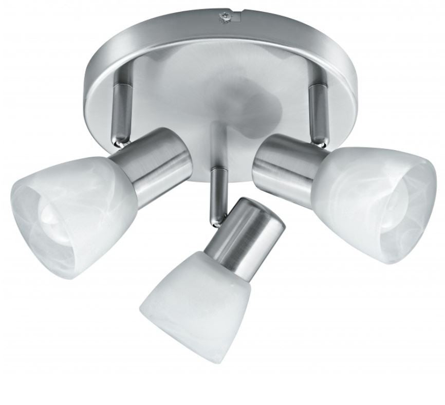 Plafoniera MITO 3 Faretti Led(E14) orientabili 29,8 cm in Metallo