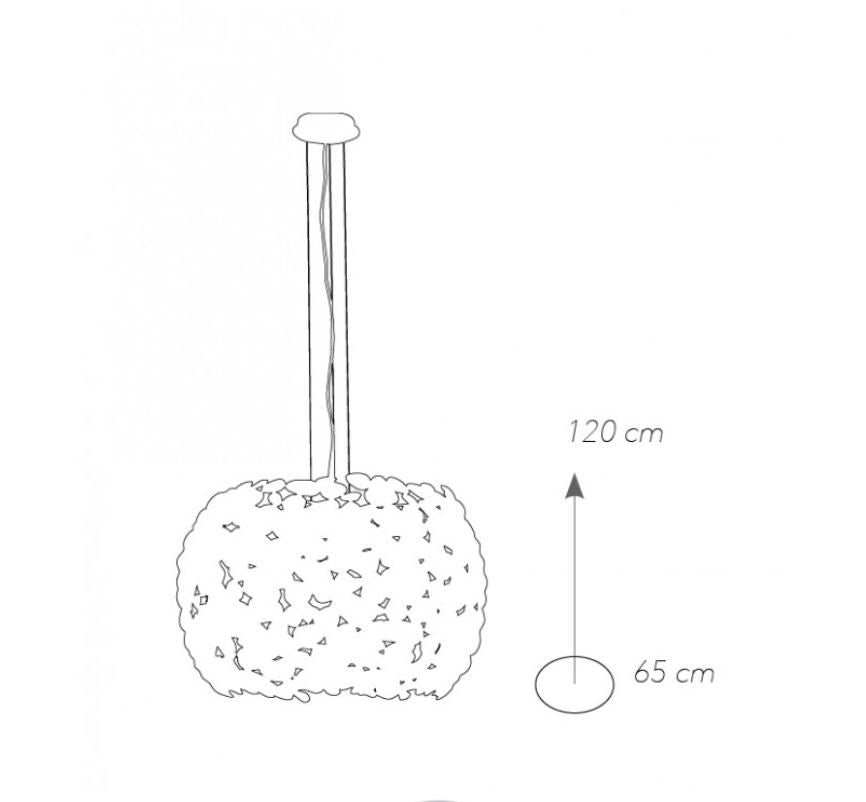 DIONISIO Pendant Lamp 5 LED Lights (E27) 65 cm In Metal