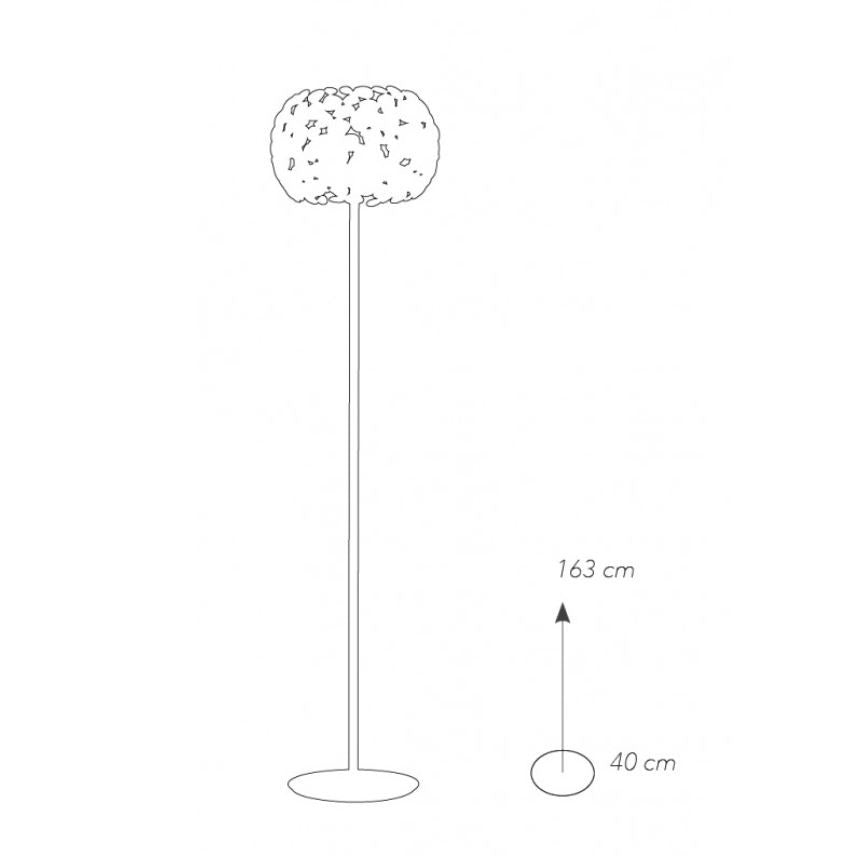 Piantana DIONISIO 3 Luci  Led(E27) 163 cm In Metallo