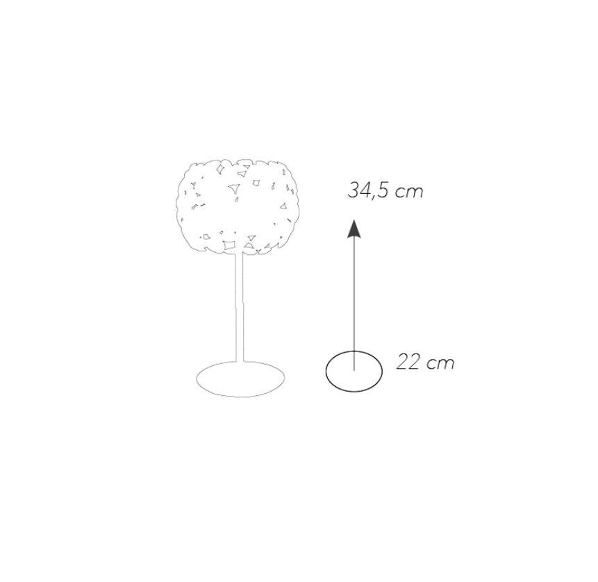 Lampada DIONISIO Led(E27) 22 cm In Metallo