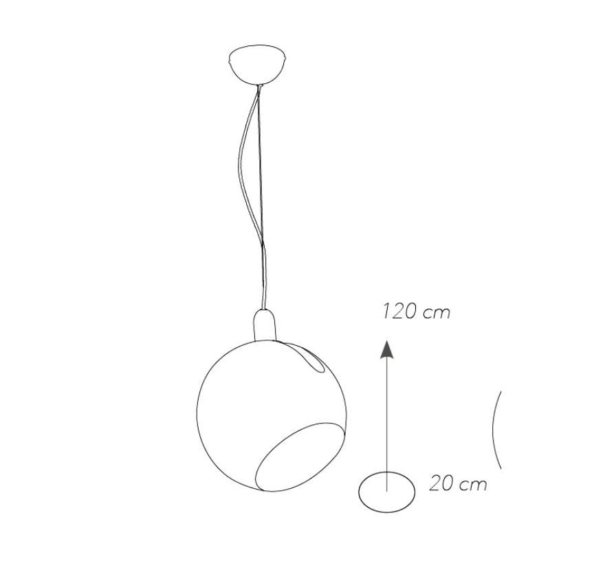 Lampadario NARCISO a Sospensione Led (E27) 20 cm In Metallo