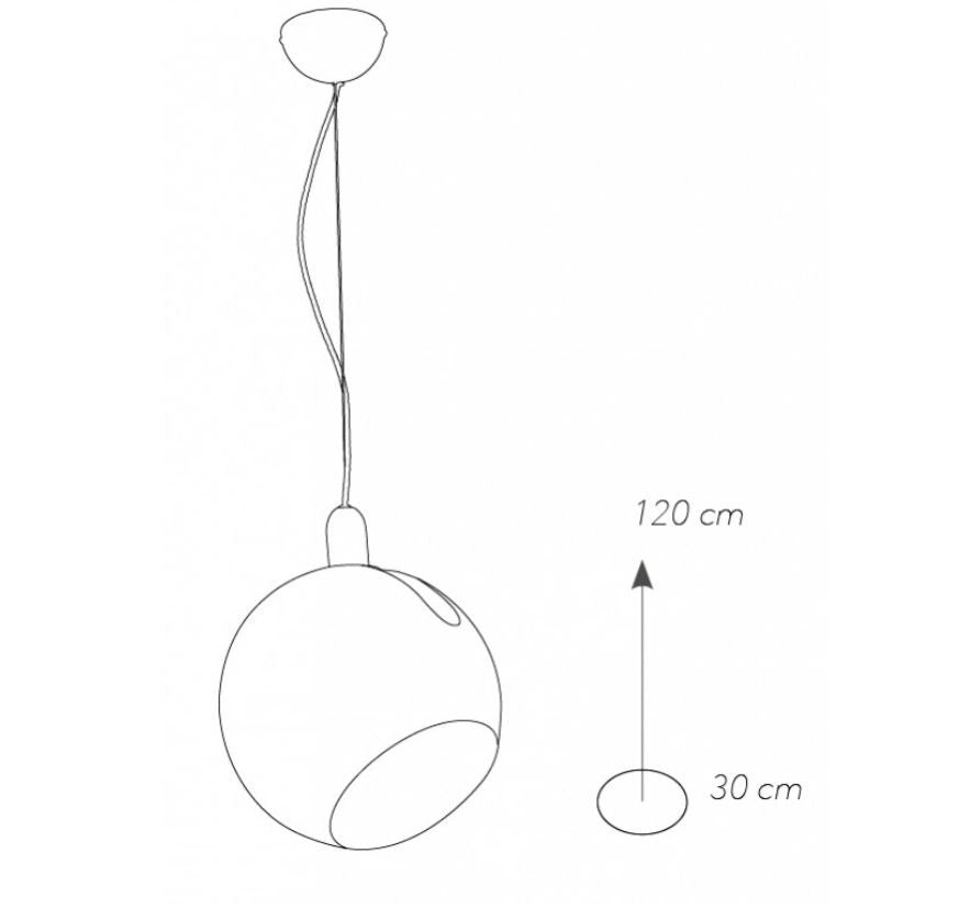 Lampadario NARCISO a Sospensione Led (E27) 30 cm In Metallo