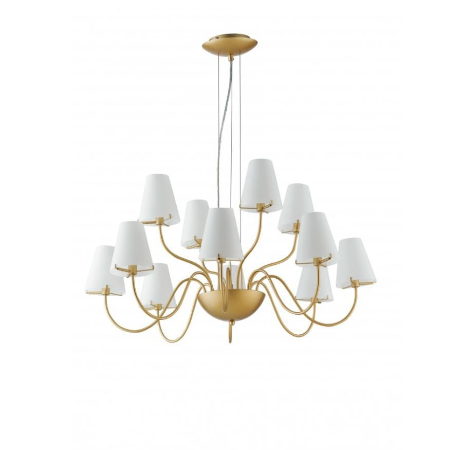 Lampadario CANTO a Sospensione 12 Luci Led(E14) 150 cm In Metallo