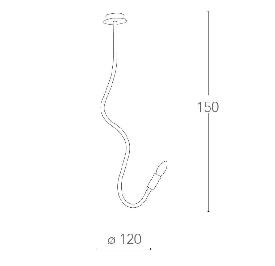 LOVER Led Chandelier (E14) 100 cm In Silicone