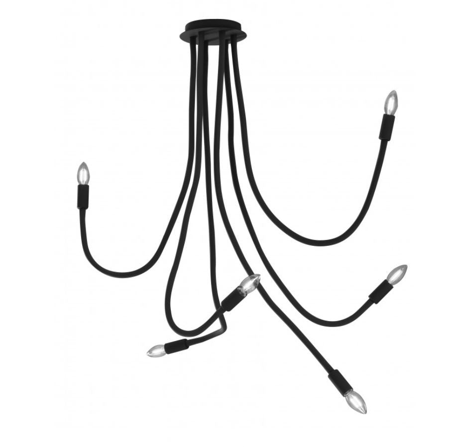 Lampadario LOVER 6 Luci Led (E14) 150 cm In Silicone