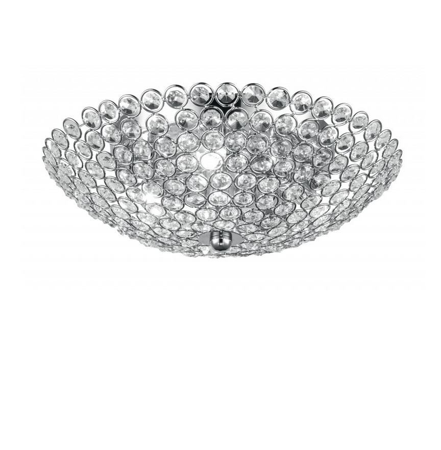 Plafoniera PLANET 4 luci Led(G9) 32 cm In Metallo e Cristallo