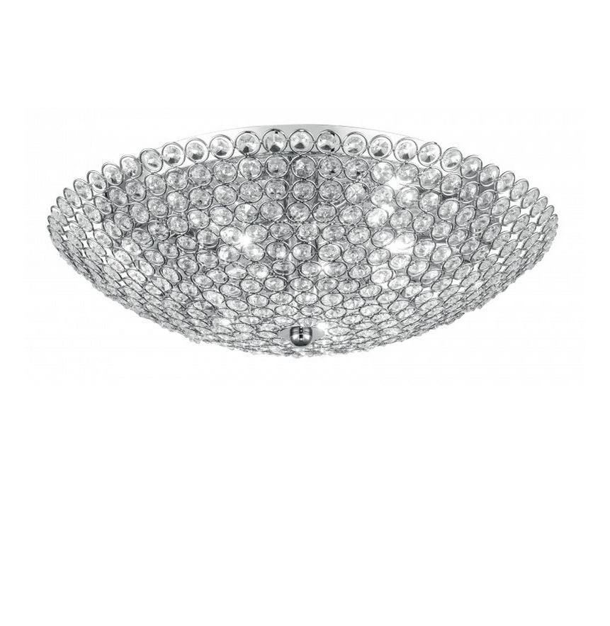 Plafoniera PLANET 6 luci Led(G9) 45 cm In Metallo e Cristallo