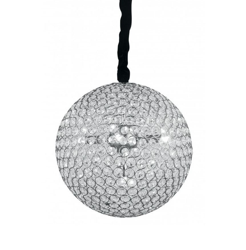 Lampadario PLANET a Sospensione 5 luci Led(G9) 120x35 cm In Metallo e Cristallo