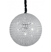 Lampadario PLANET a Sospensione 9 luci Led(G9) 120x50 cm In Metallo e Cristallo
