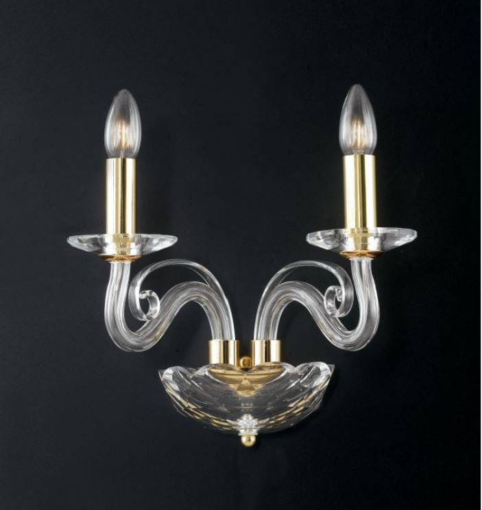 Applique EPOQUE 2 luci Led(E14) 36 cm in Cristallo